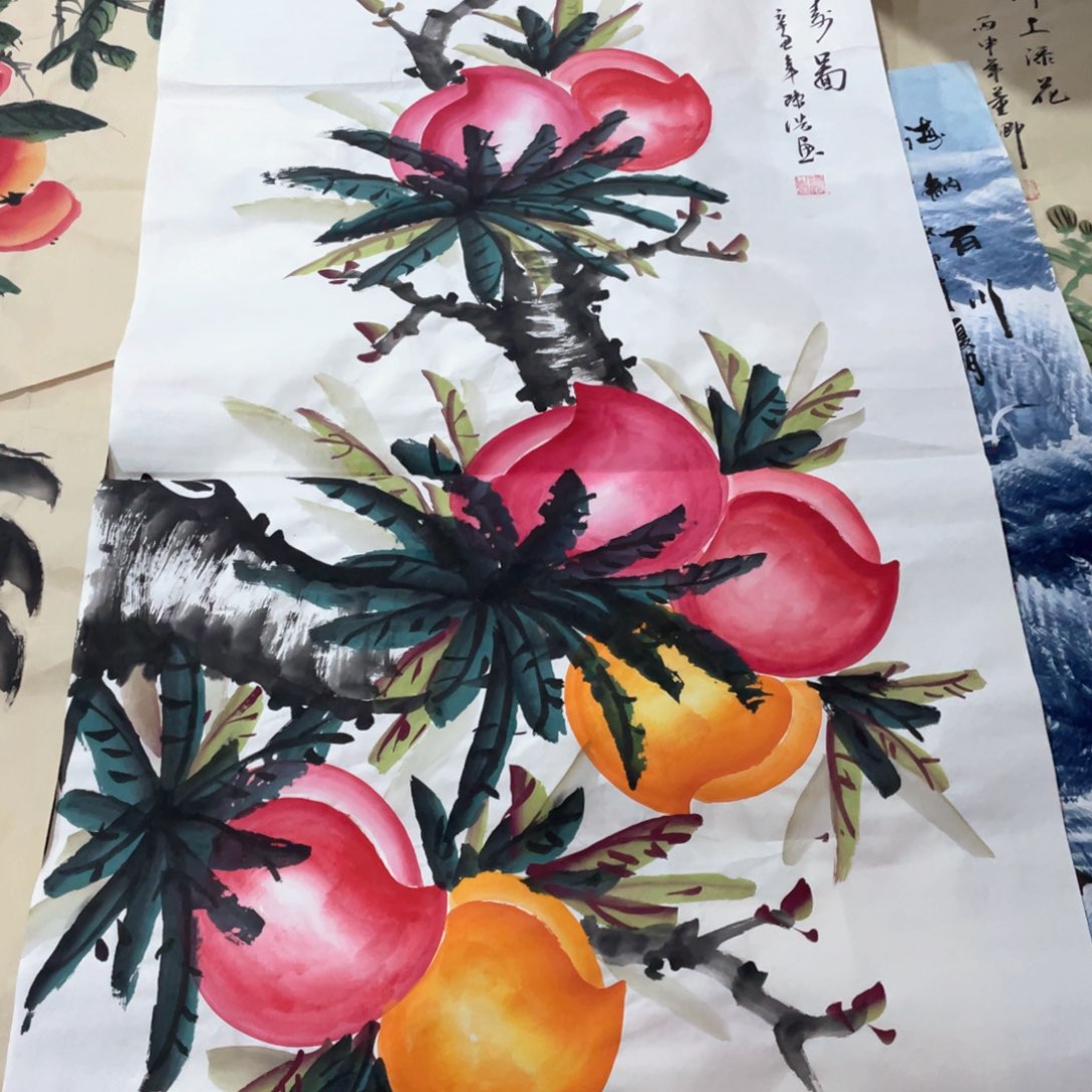 国画国画作品画心一张