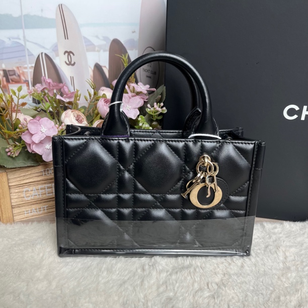 99新 DIOR/迪奥 迪奥黑金横版托特 mini