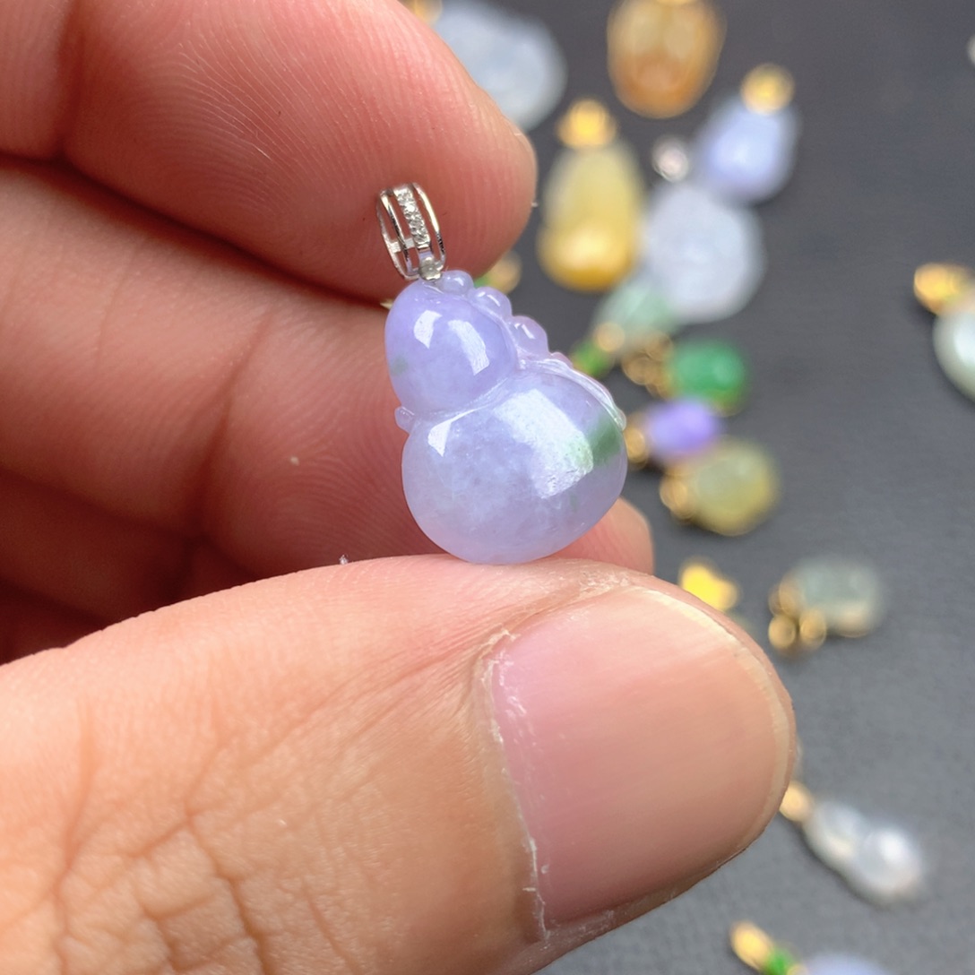 【闪购商品】颈饰18K金镶嵌翡翠燕*翡翠