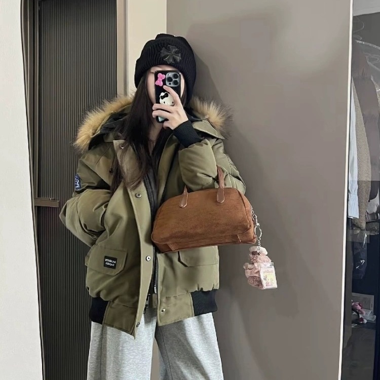 美式高级感宽松派克服女2025冬季新款工装冲锋衣加厚外套港风棉袄