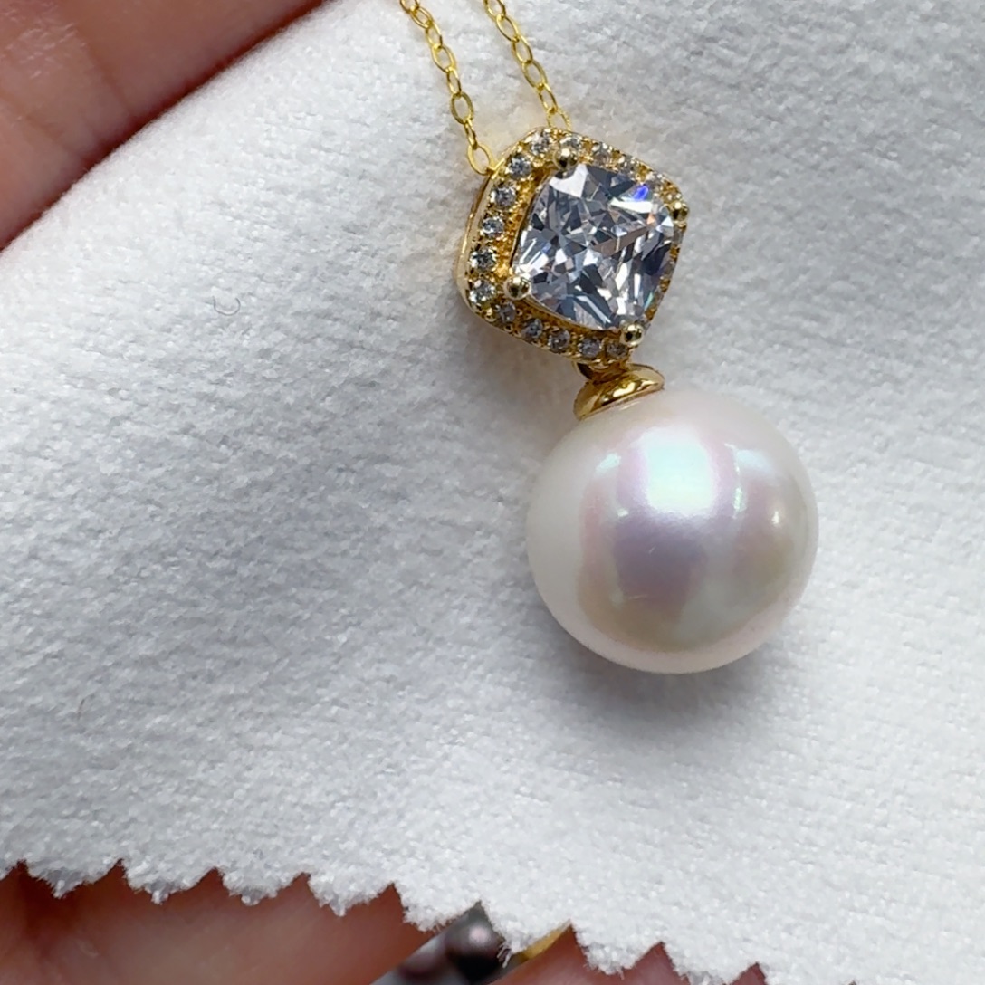 银S925镶嵌颈饰淡水珍珠@@tt043