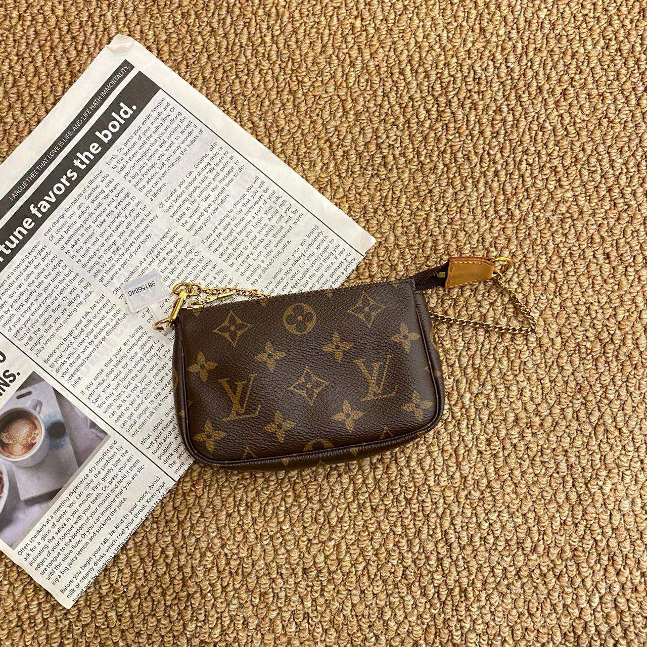 95新 LouisVuitton/路易威登 老花小麻将 手提包