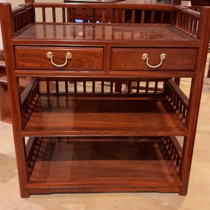 紫檀木类柜类家具谢*练缅甸花梨木茶水柜