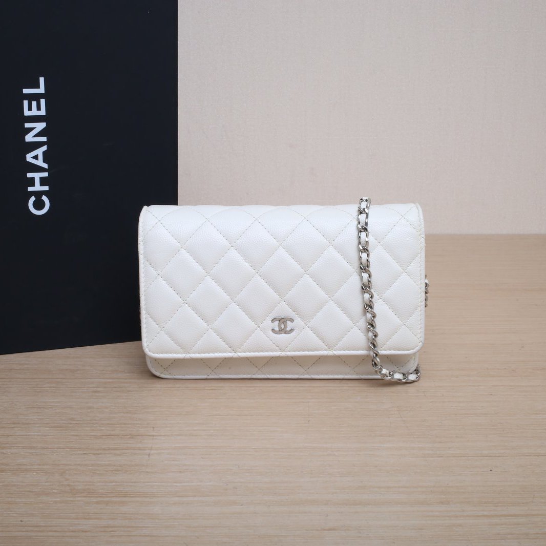 95新 Chanel/香奈儿 【娇】CF WOC 19皮革C 芯片开 银扣 969701