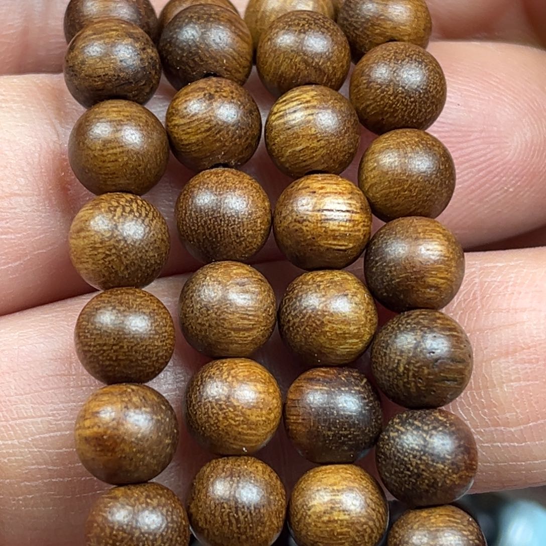 沉香手串白棋蜜结土埋老料