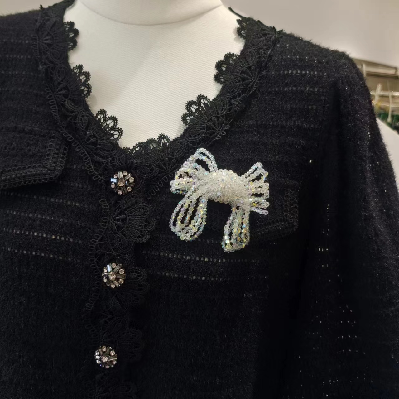  公主风闪亮白色蝴蝶节皇冠配饰SF005