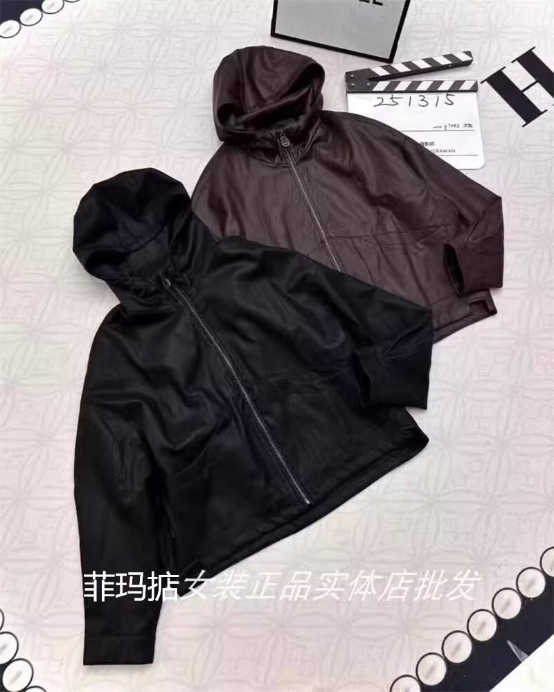 菲玛掂251315正品2025秋装新款时尚气质显瘦皮衣外套蛋白皮上衣