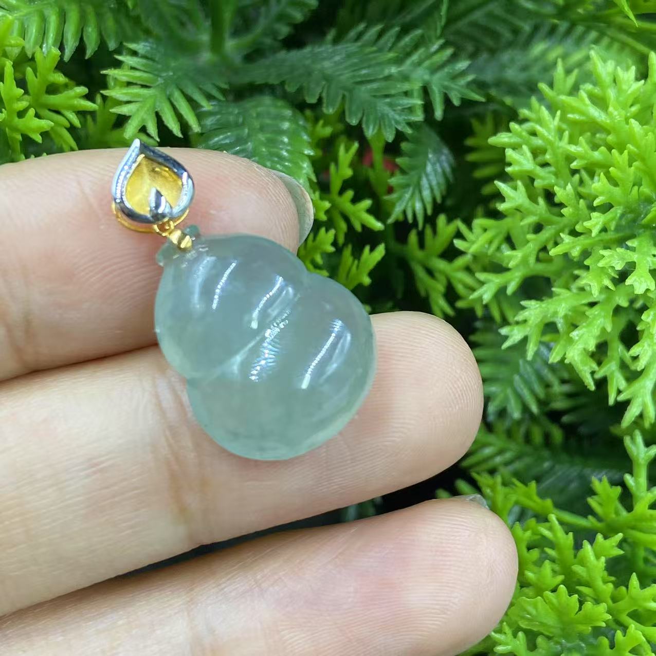 新春大集翡翠吊坠（不含链）18k金镶嵌--吊坠6008 4