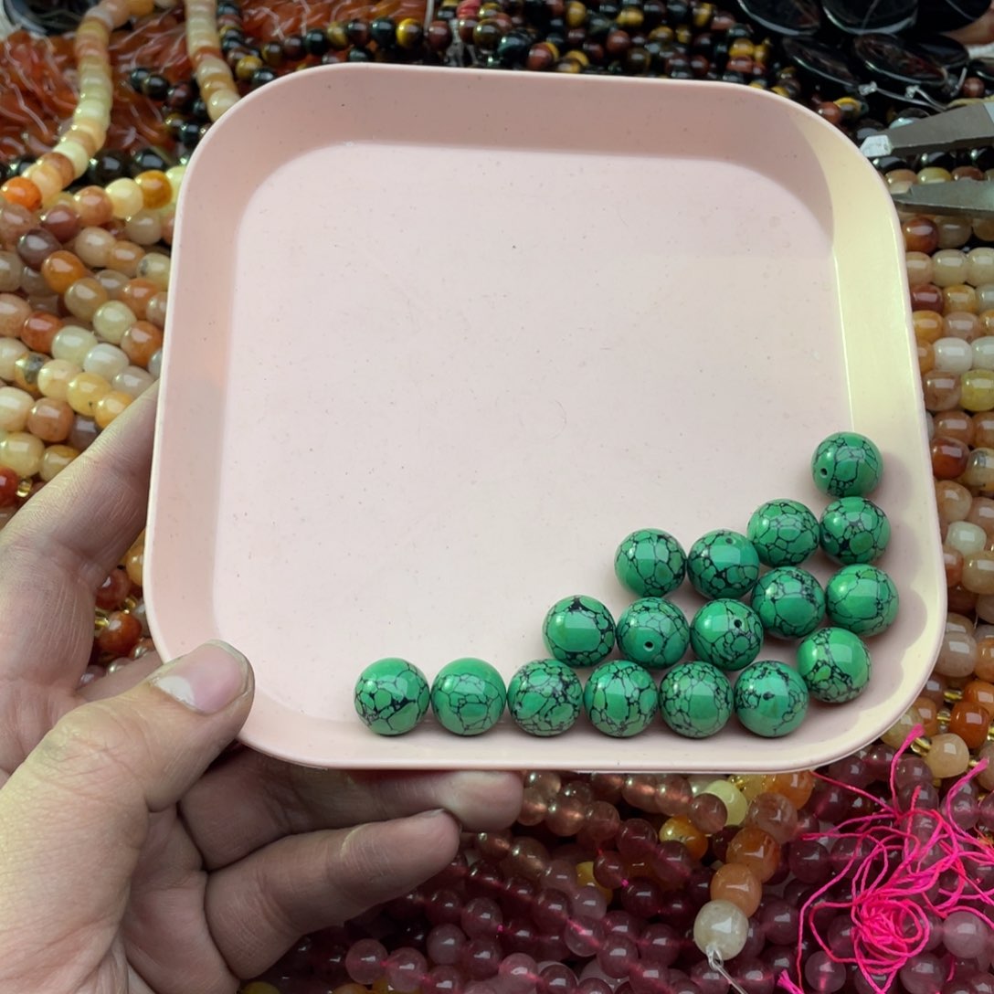 玛瑙/玉髓珠宝半成品未镶嵌4个装14mm松松圆珠