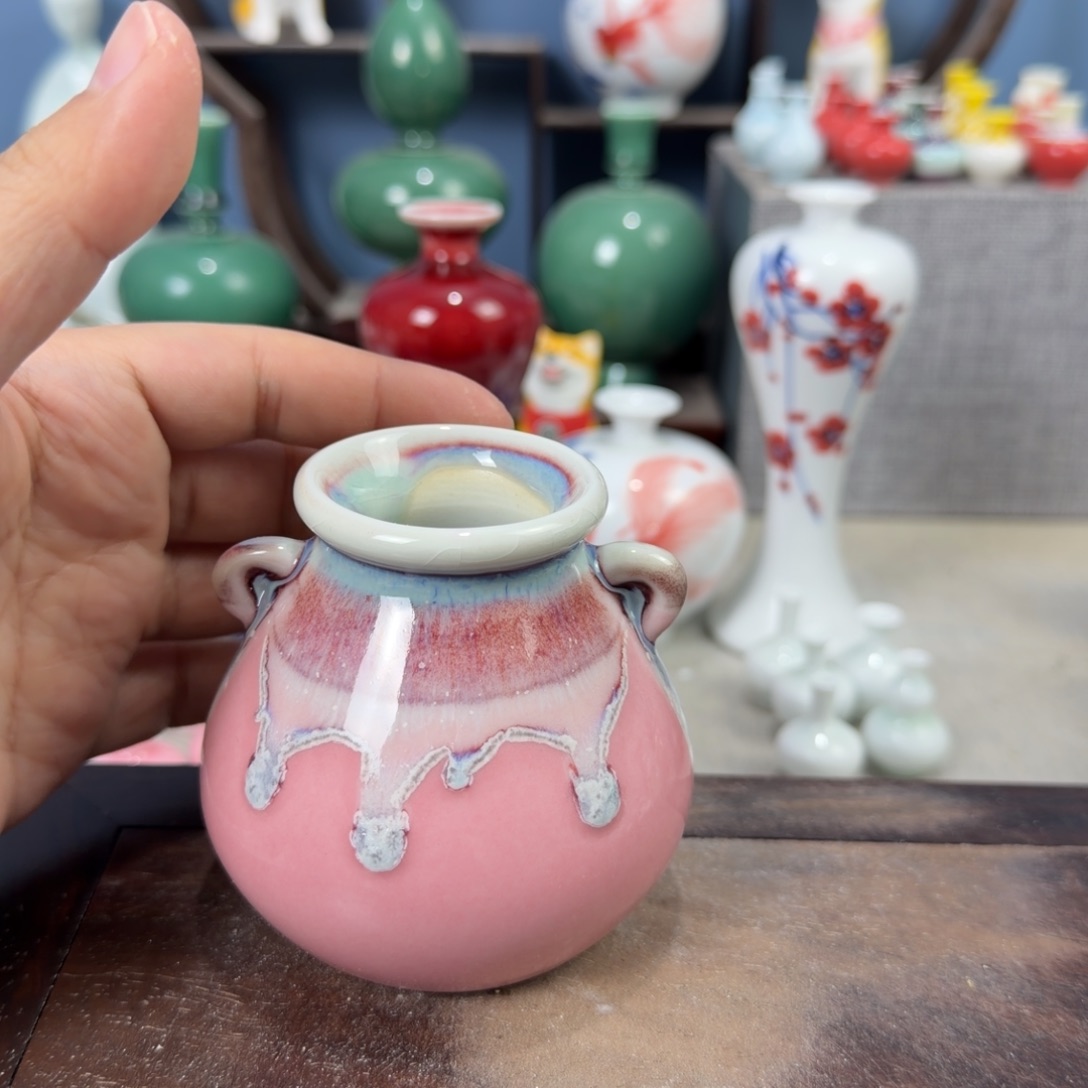 陶瓷手工小花器摆件