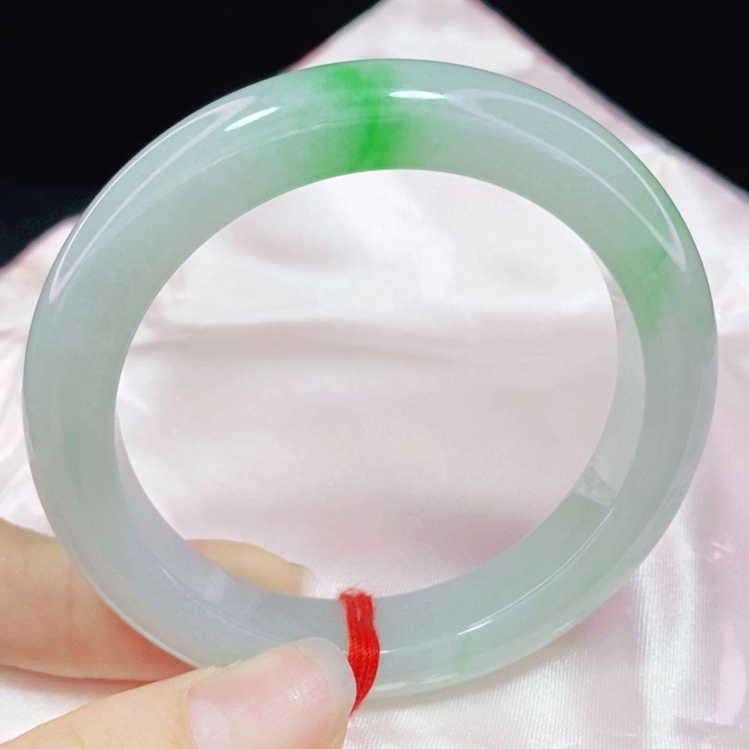 未镶嵌手镯翡翠53.6正圈