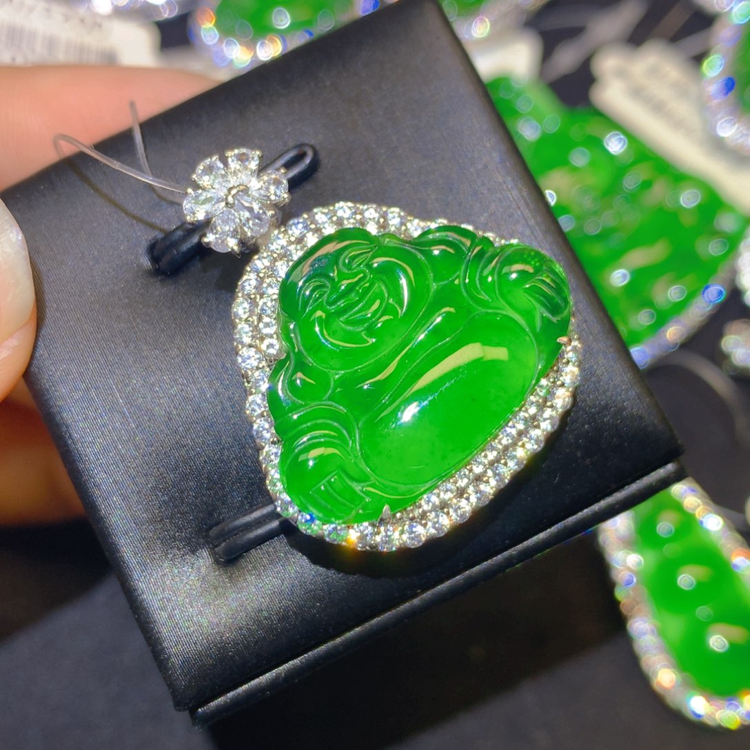 翡翠银S925镶嵌颈饰