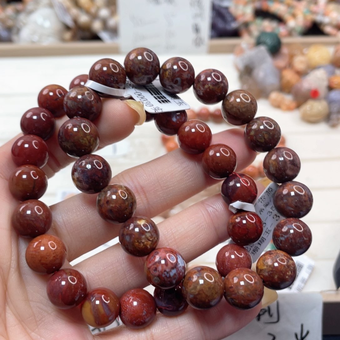 未镶嵌手串硅化玉冯*宝335