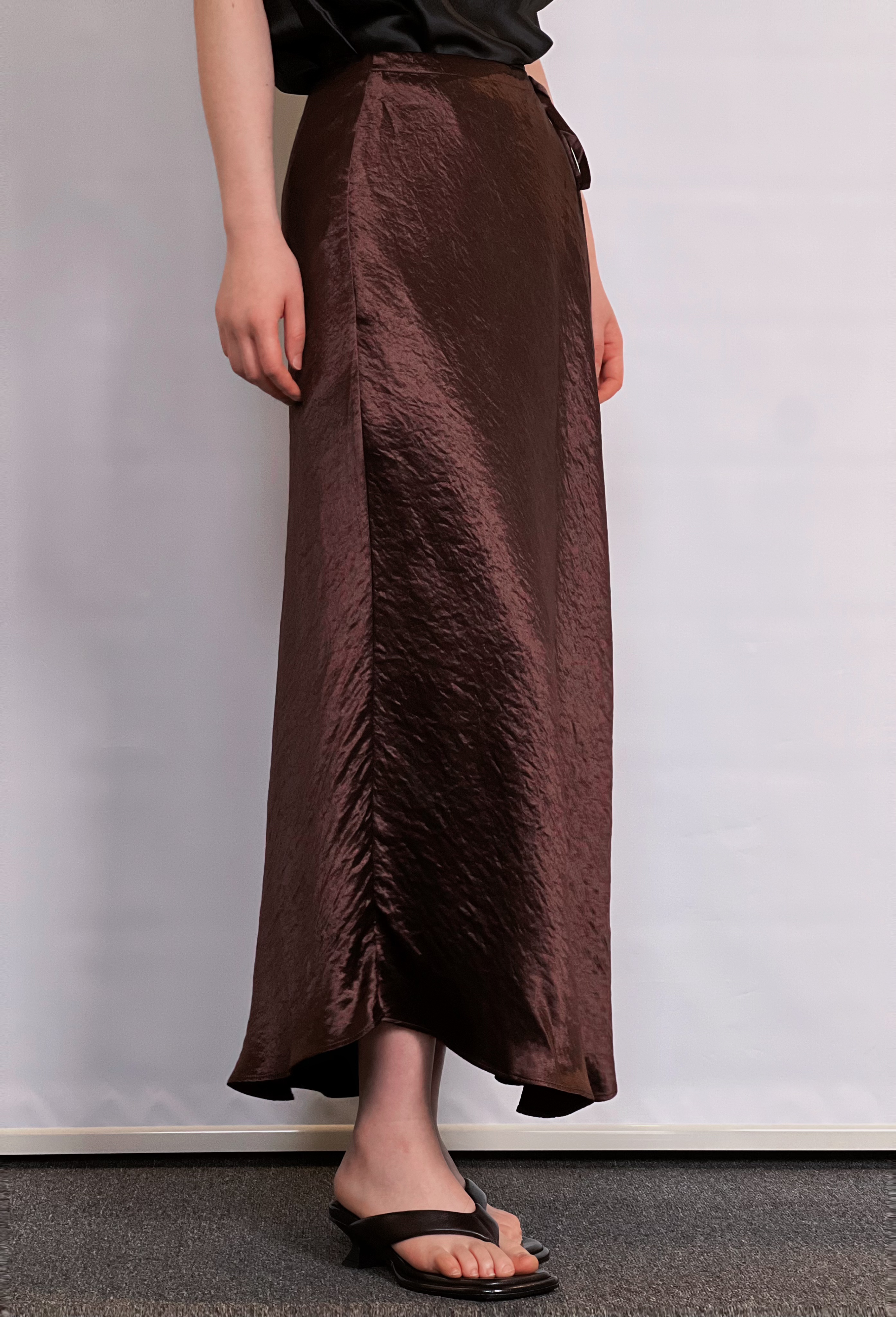 【年终清仓】经典高定醋酸半裙时尚系带半身裙