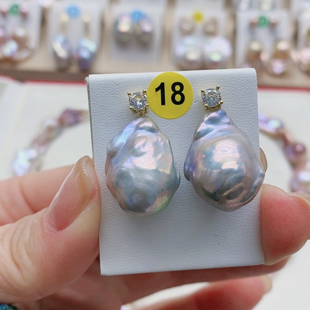 【闪购商品】淡水珍珠耳饰银S925镶嵌