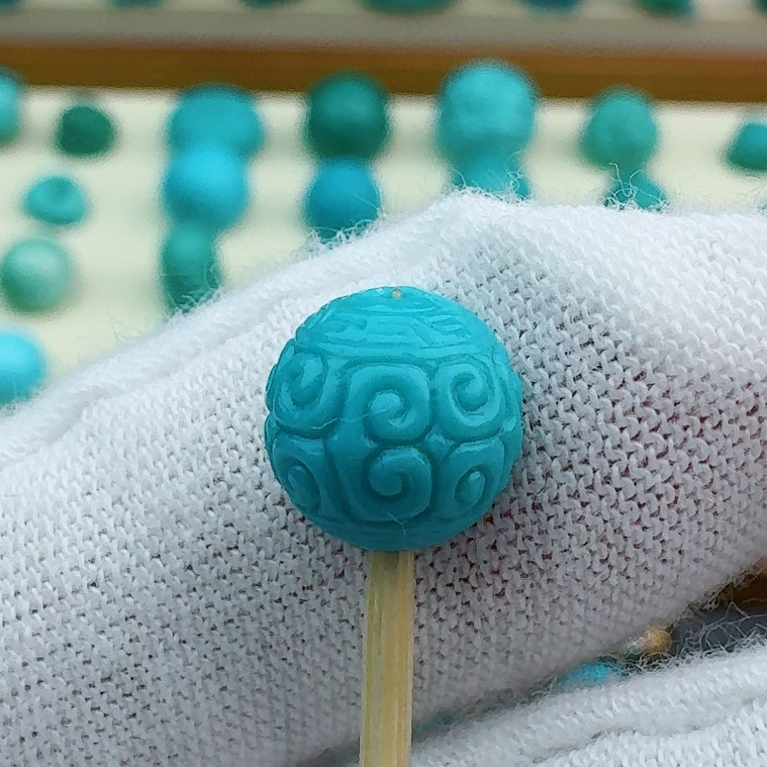 绿松石回纹圆珠8.5未镶嵌