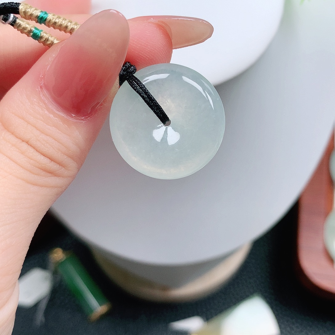 翡翠未镶嵌颈饰平安21.7-6