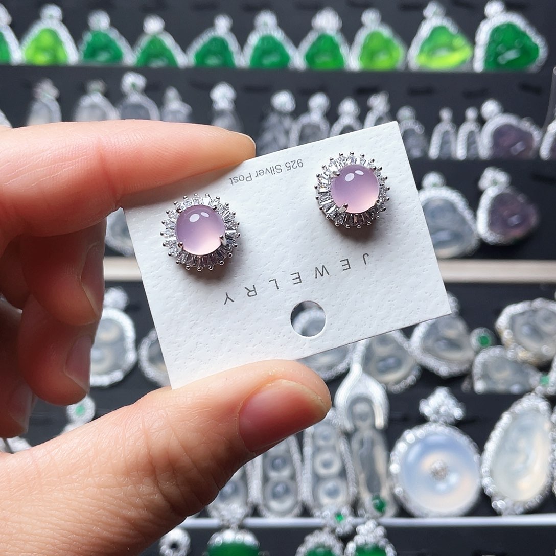 玛瑙/玉髓耳钉合金