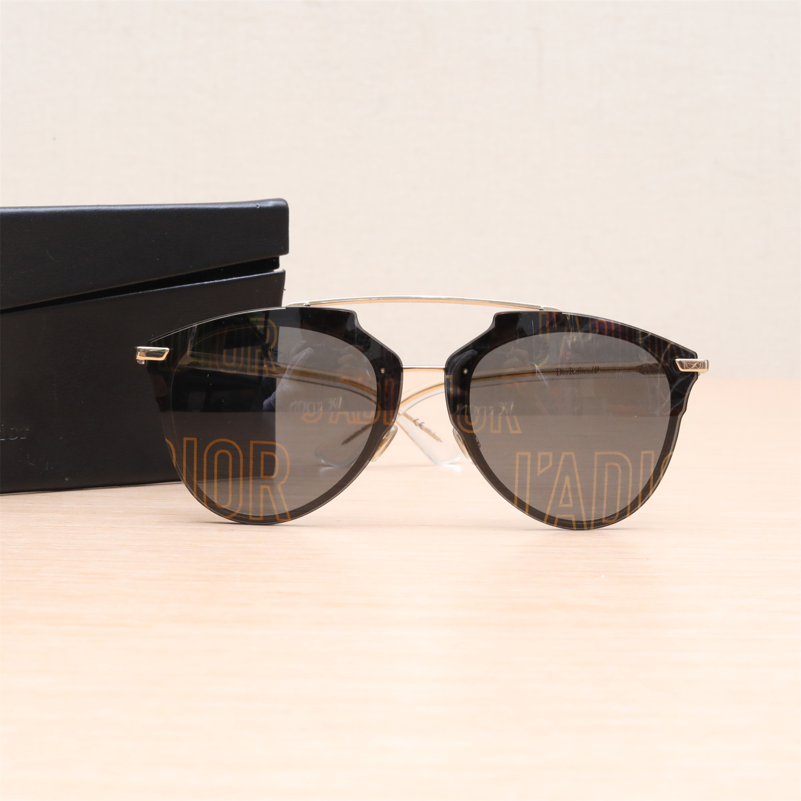 99新 DIOR/迪奥 活动J'A DIOR 印花 墨镜 金色P214870592