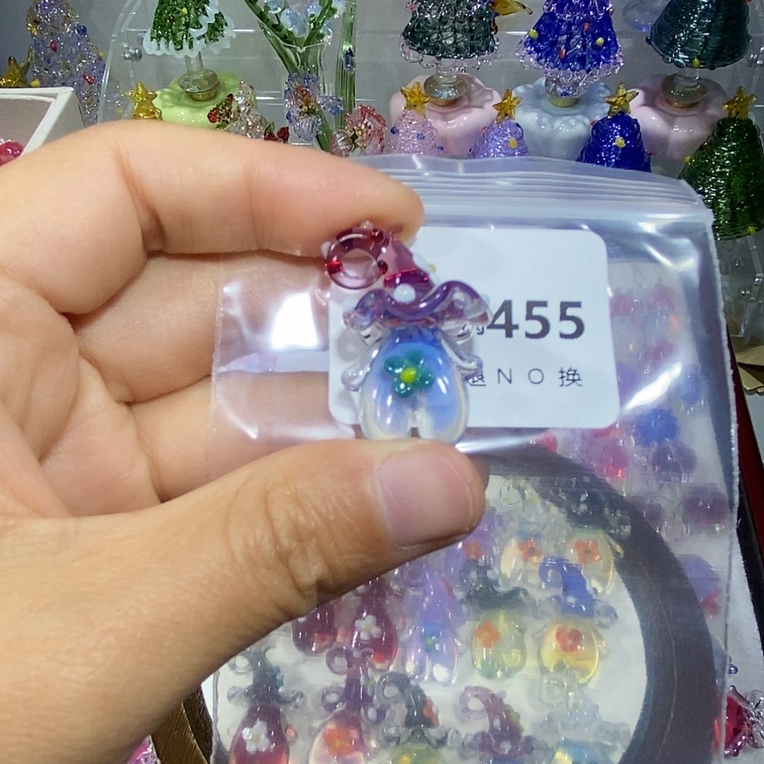 棉****吊坠（不含链）玻璃455蘑菇精灵