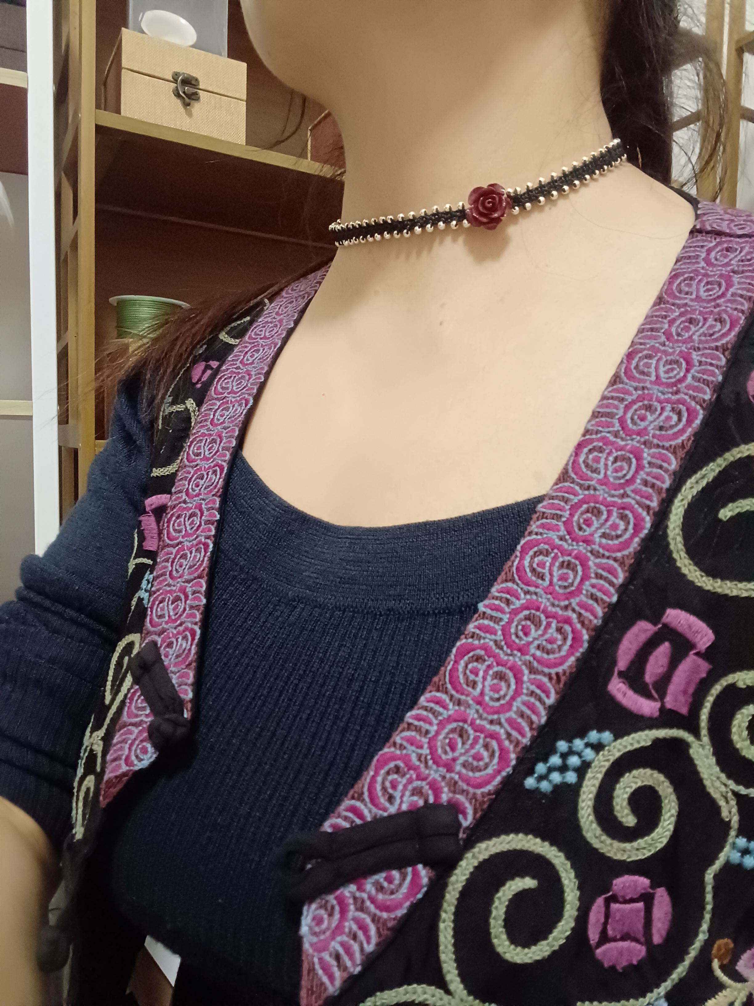 足银布艺银制品 段银匠纯手工编制银项链