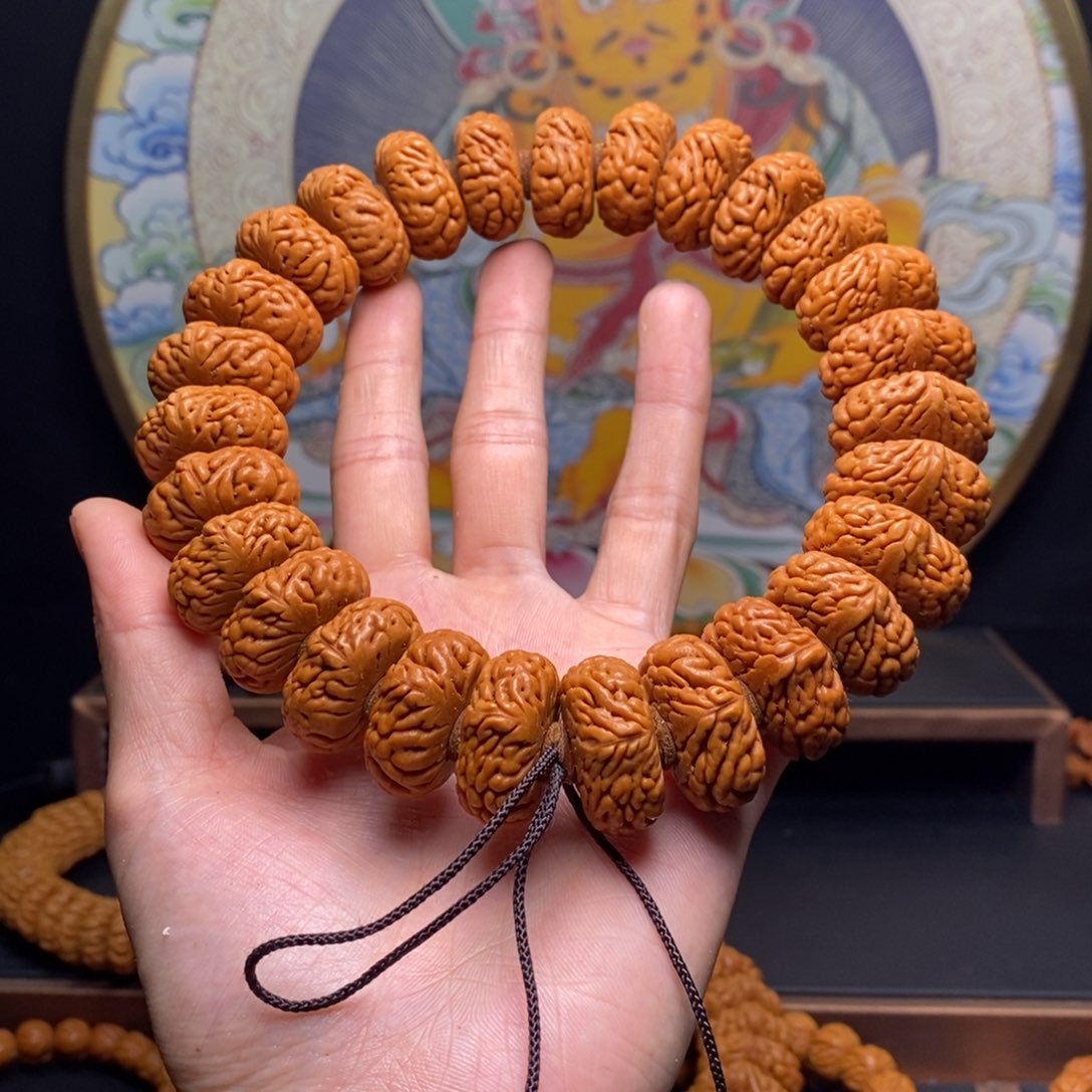 手串桃核K****.龙纹桃核麒麟