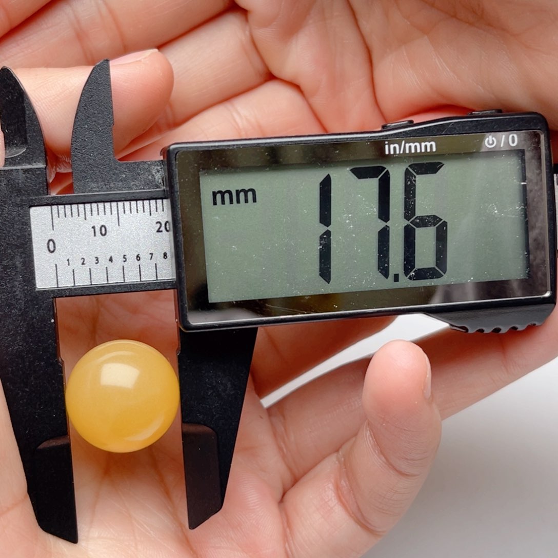 蜜蜡裸石未镶嵌蜜蜡圆珠梦