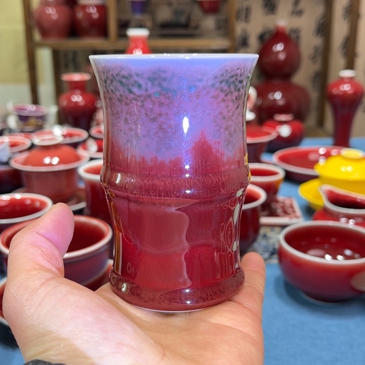 景德镇陶瓷美人醉大竹节杯