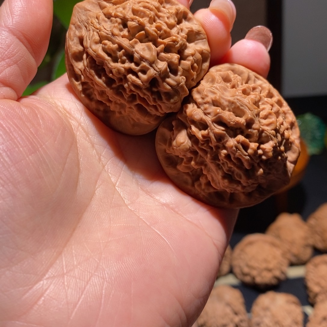 把件文玩核桃麒麟纹43