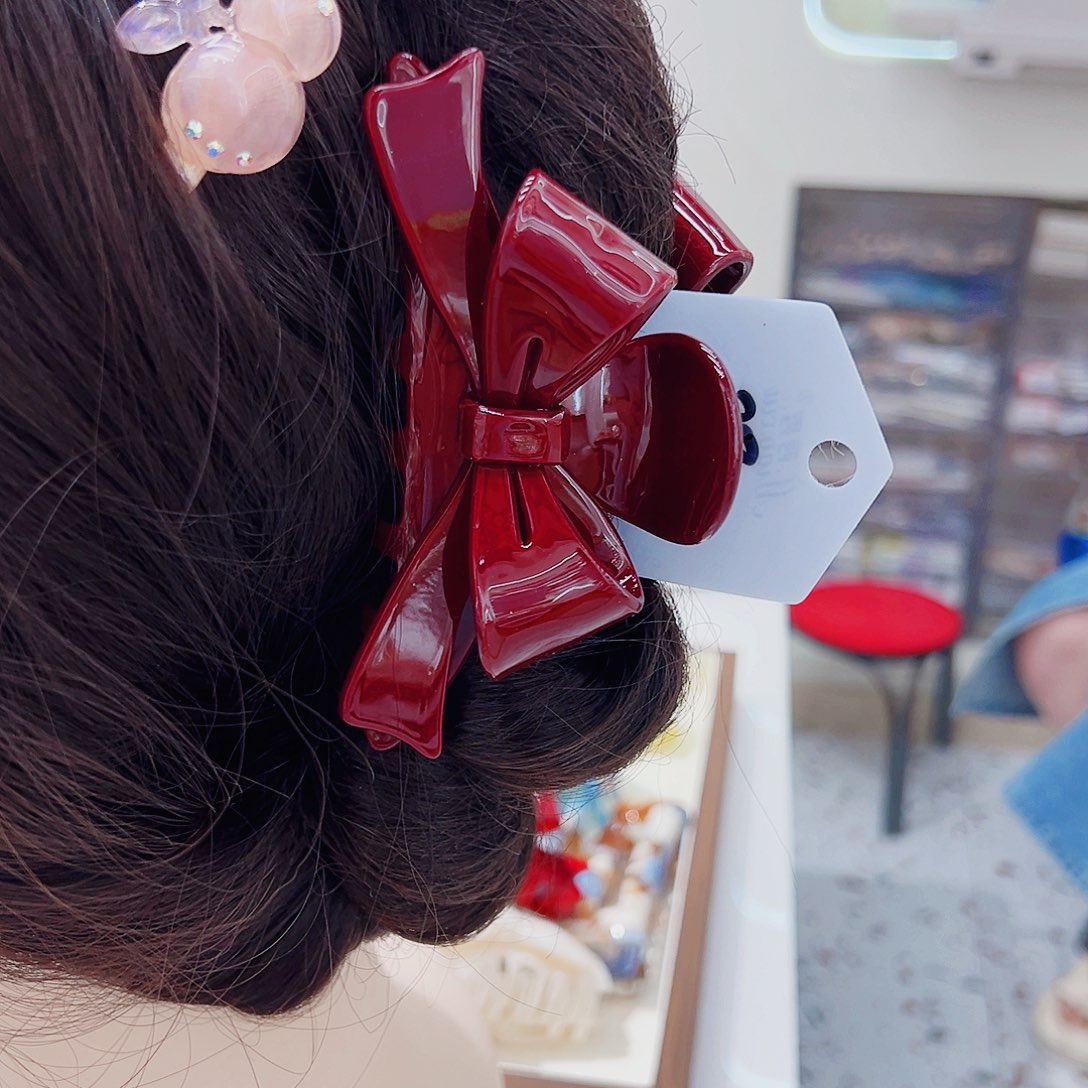 无非金属醋酸飘带蝴蝶结（安可拉红抓