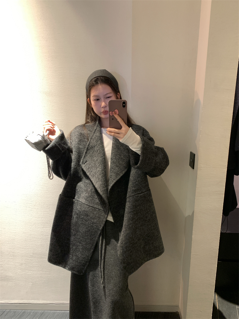 【OPENING自制】极简美学 简约百搭气质廓形感呢大衣