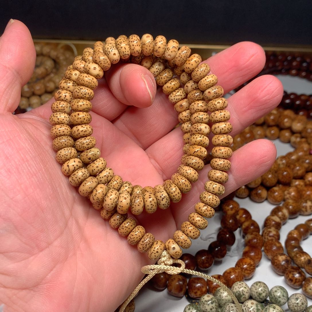 吊坠星月菩提陈化老料95微倒角药片