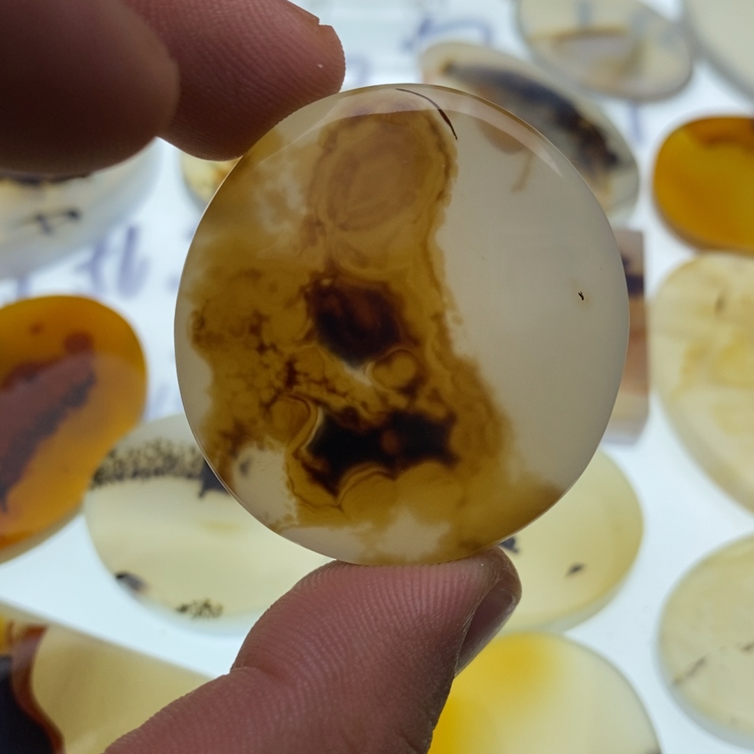 玛瑙/玉髓牌子足银镀金镶嵌