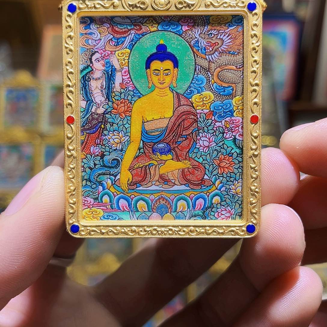 吊坠青海热贡纯手绘师尊