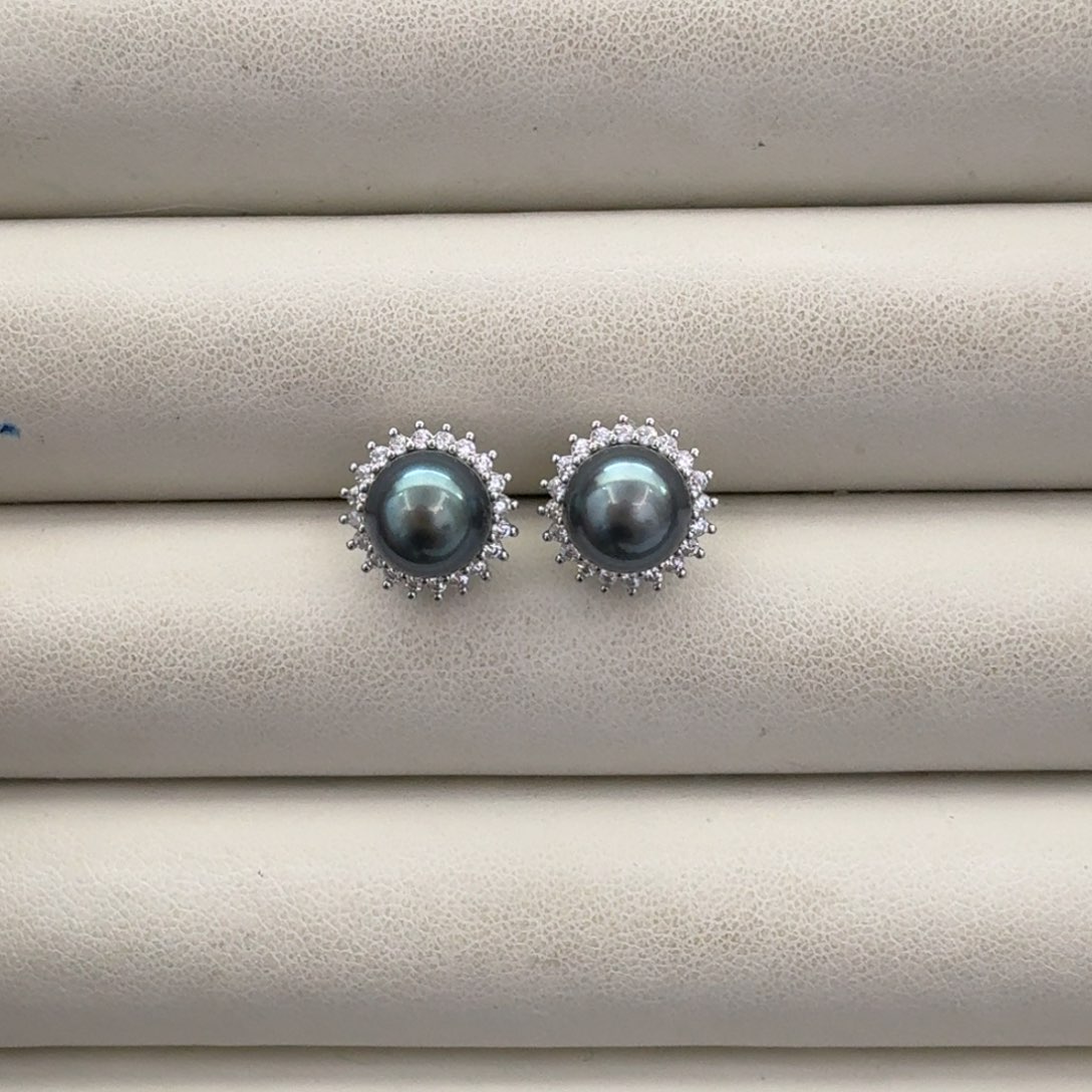 海水珍珠耳饰未镶嵌若**见