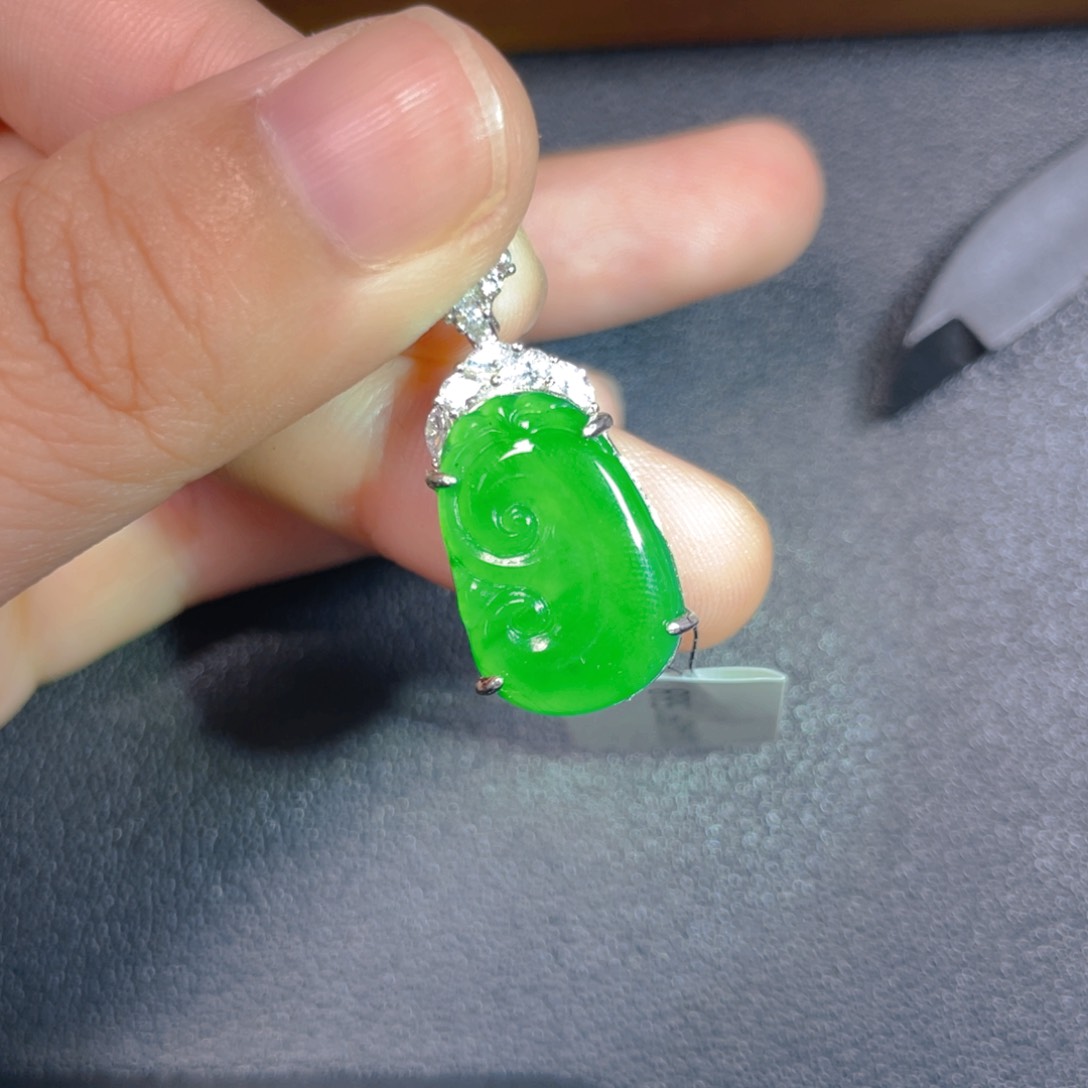 吊坠(不含链)银S925镶嵌翡翠n n n