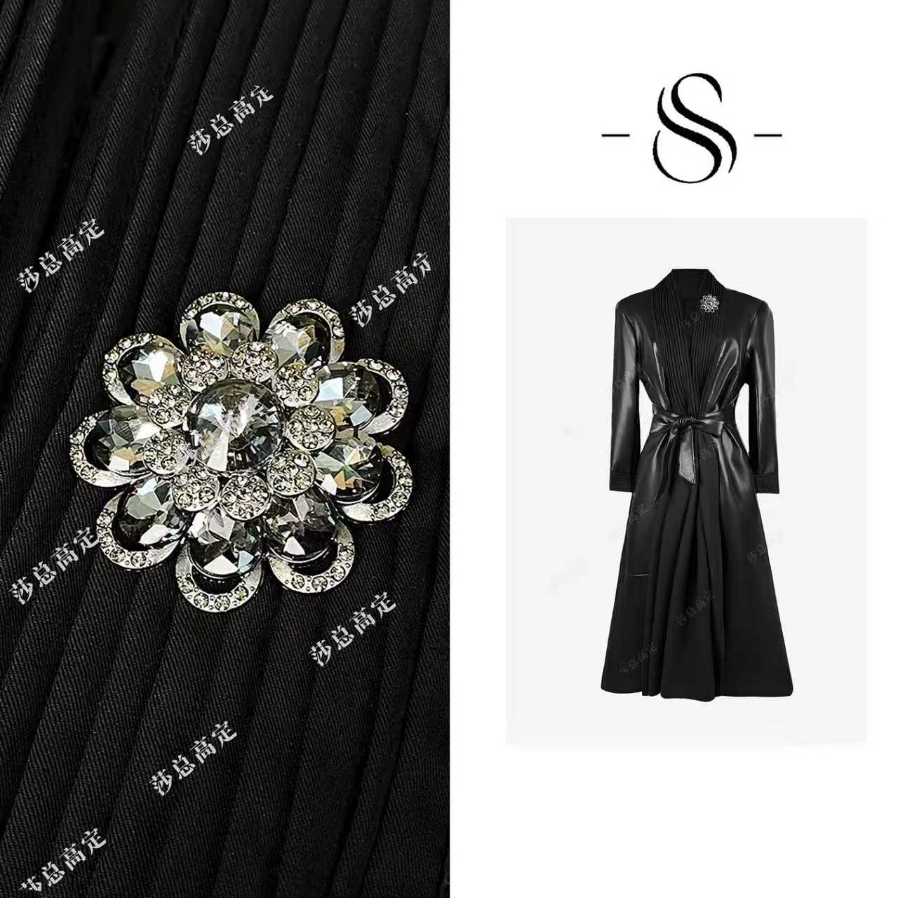 【莎总专属】法式高奢简约意式秋冬新款重工设计气质显瘦外套D0080