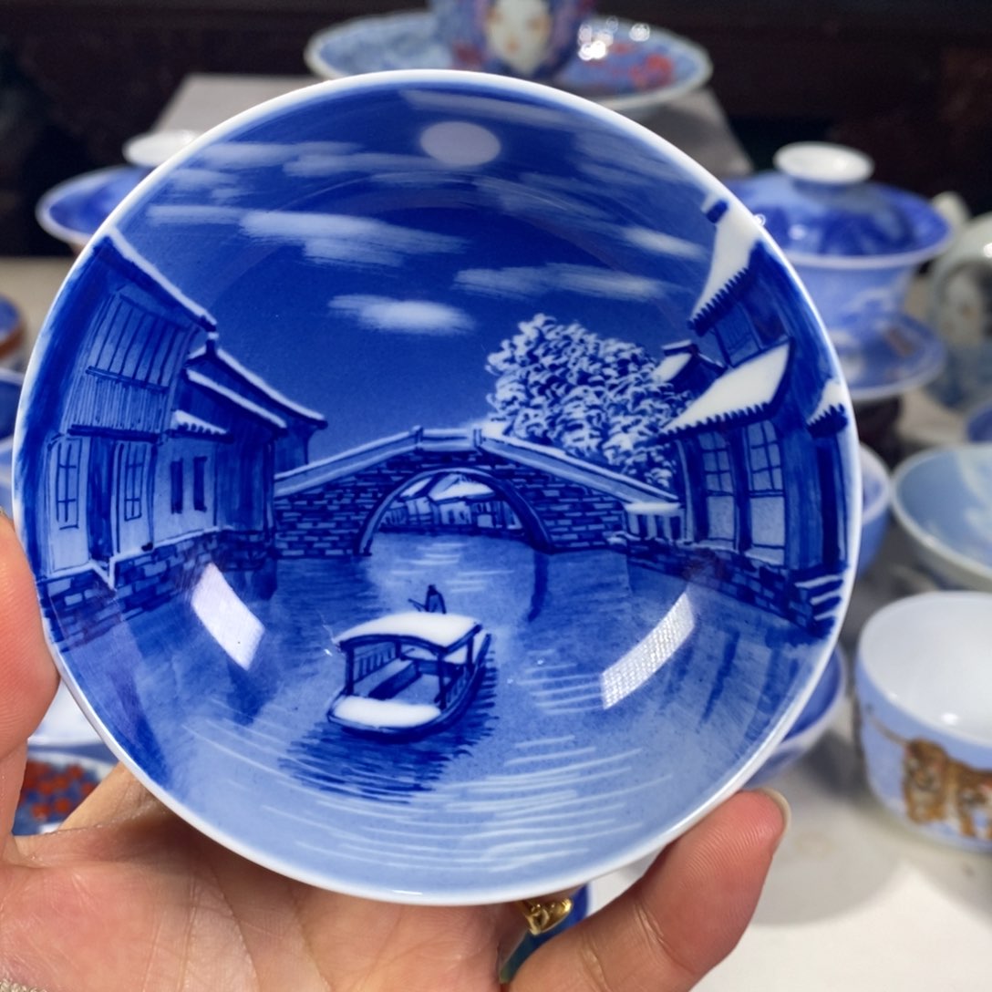 青花水乡主人杯杯