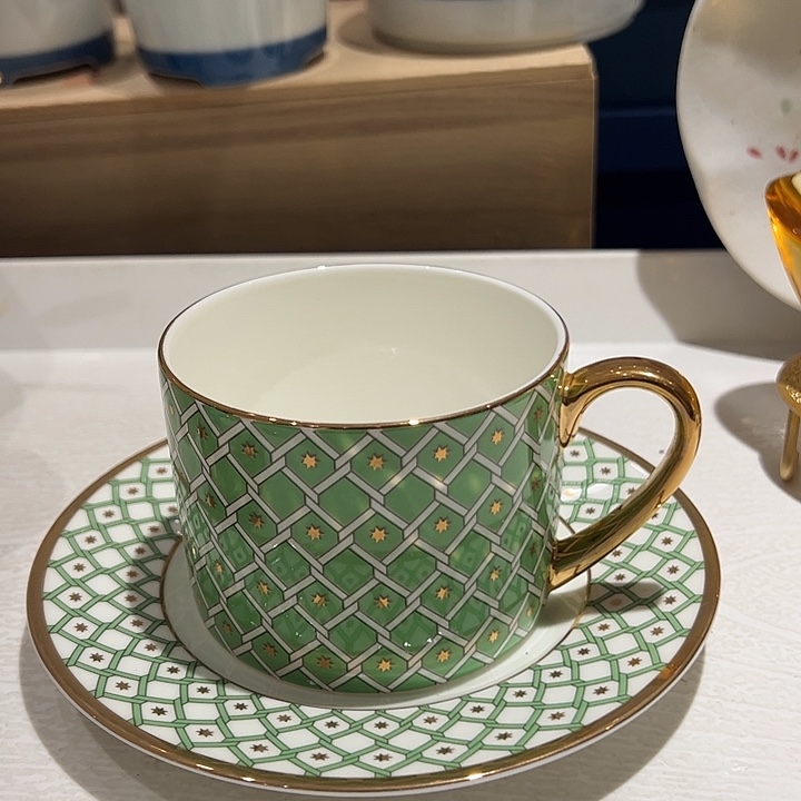 阿***ᵎ瓷超大口径早餐杯套装一套超美