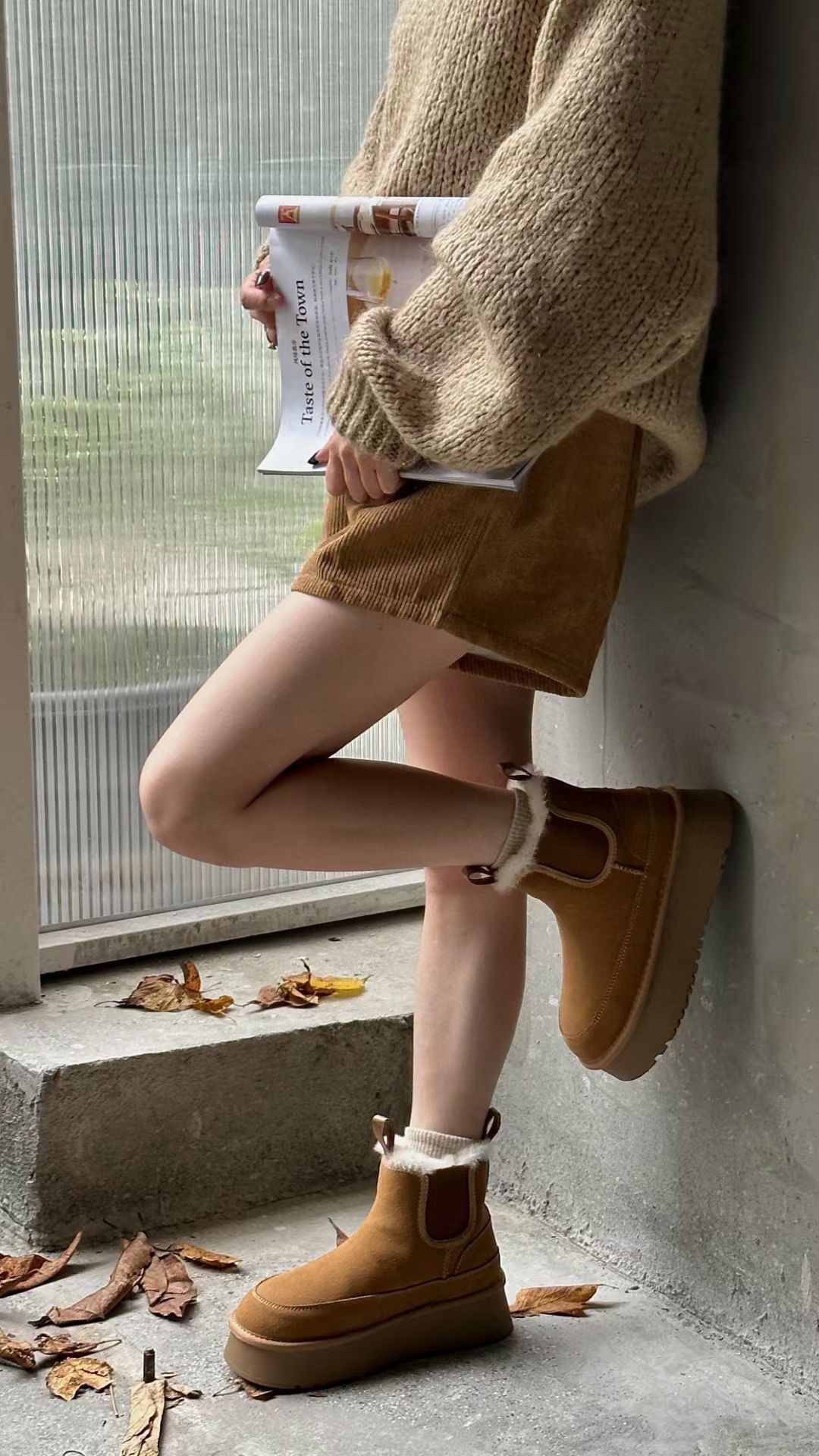 902-98雪地靴中筒时尚雪地靴短筒保暖冬季厚底加绒百搭秋冬短靴