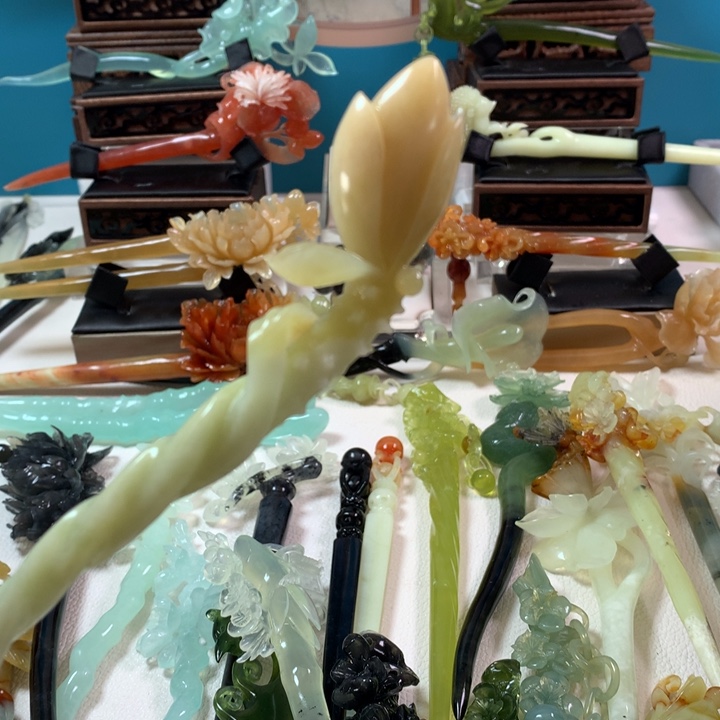 蛇纹石玉发簪未镶嵌