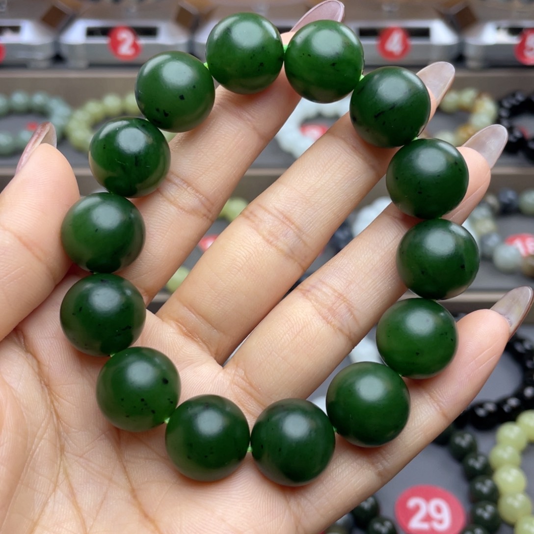 未镶嵌手串和田玉白***丝