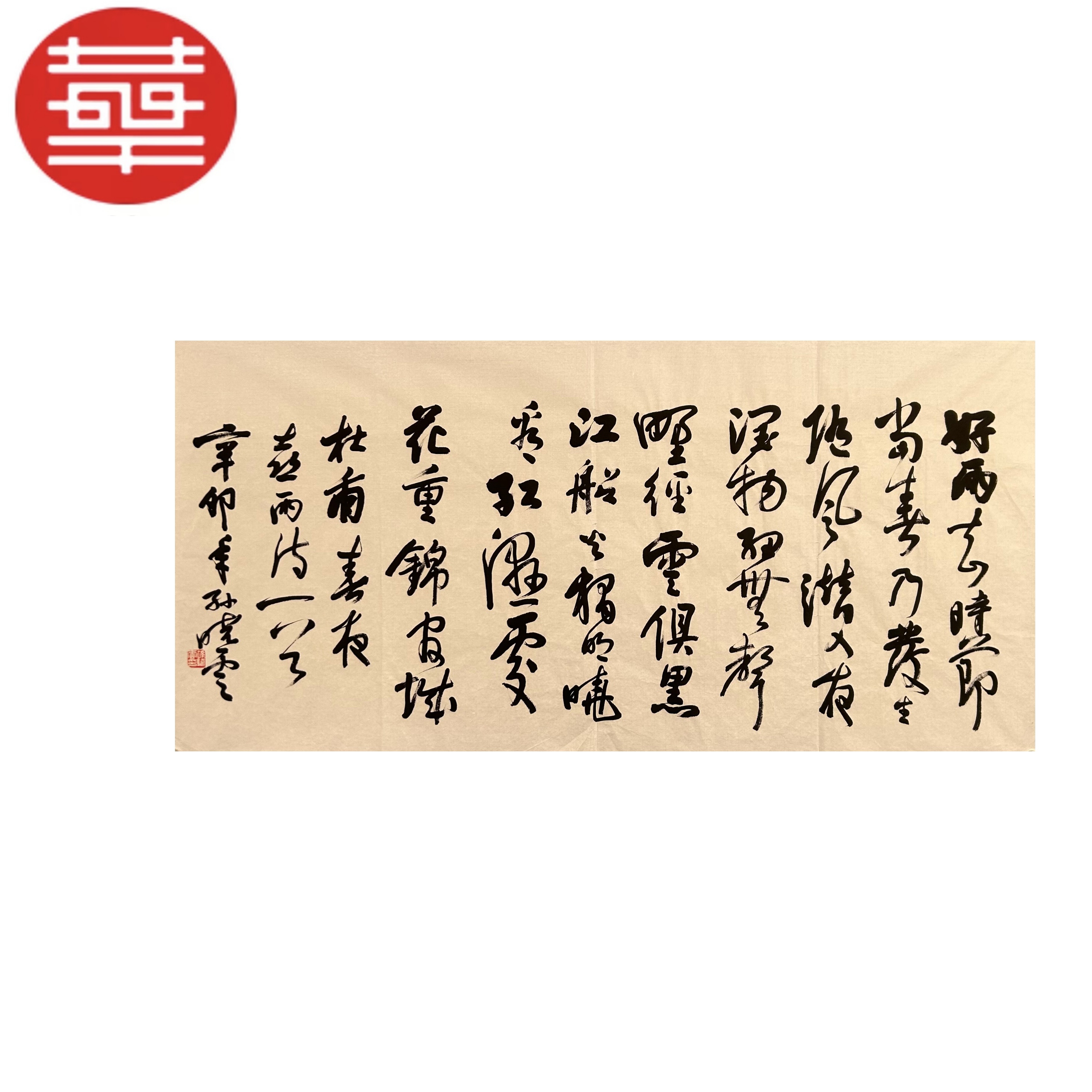 孙晓云 书法纸本镜心《好雨知时节》 137×69