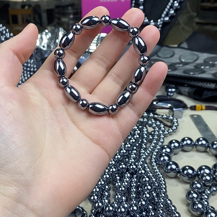 正品的太赫兹石桶珠手串