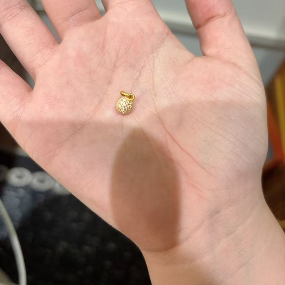 足金999黄金5G工艺小球吊坠