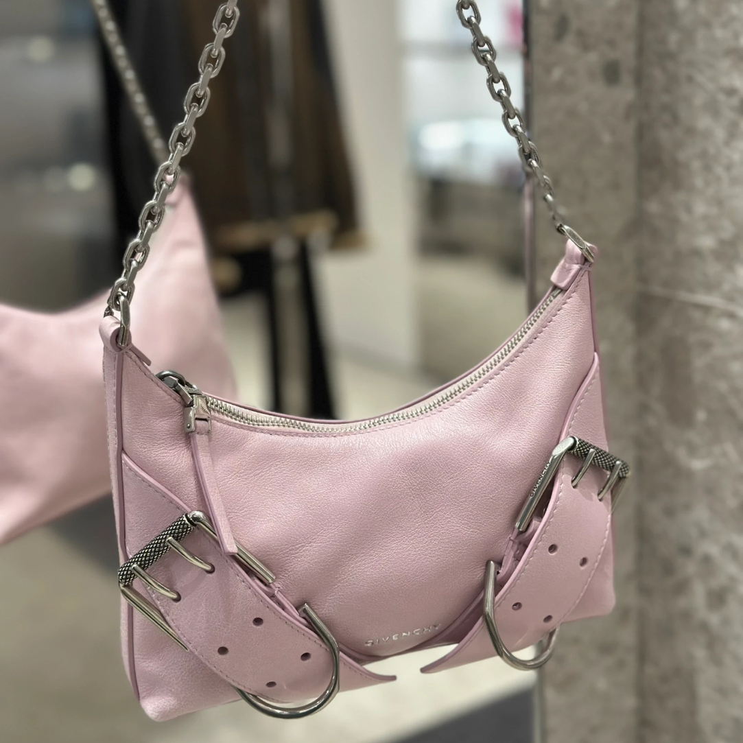 95新 Givenchy/纪梵希 阿白奢品/纪梵希 粉色迷你voyou单肩包