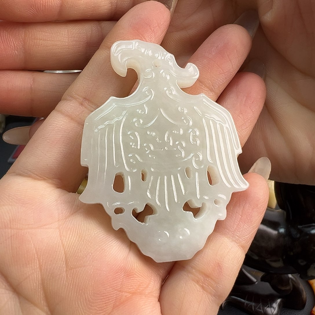 和田玉未镶嵌挂件阿*