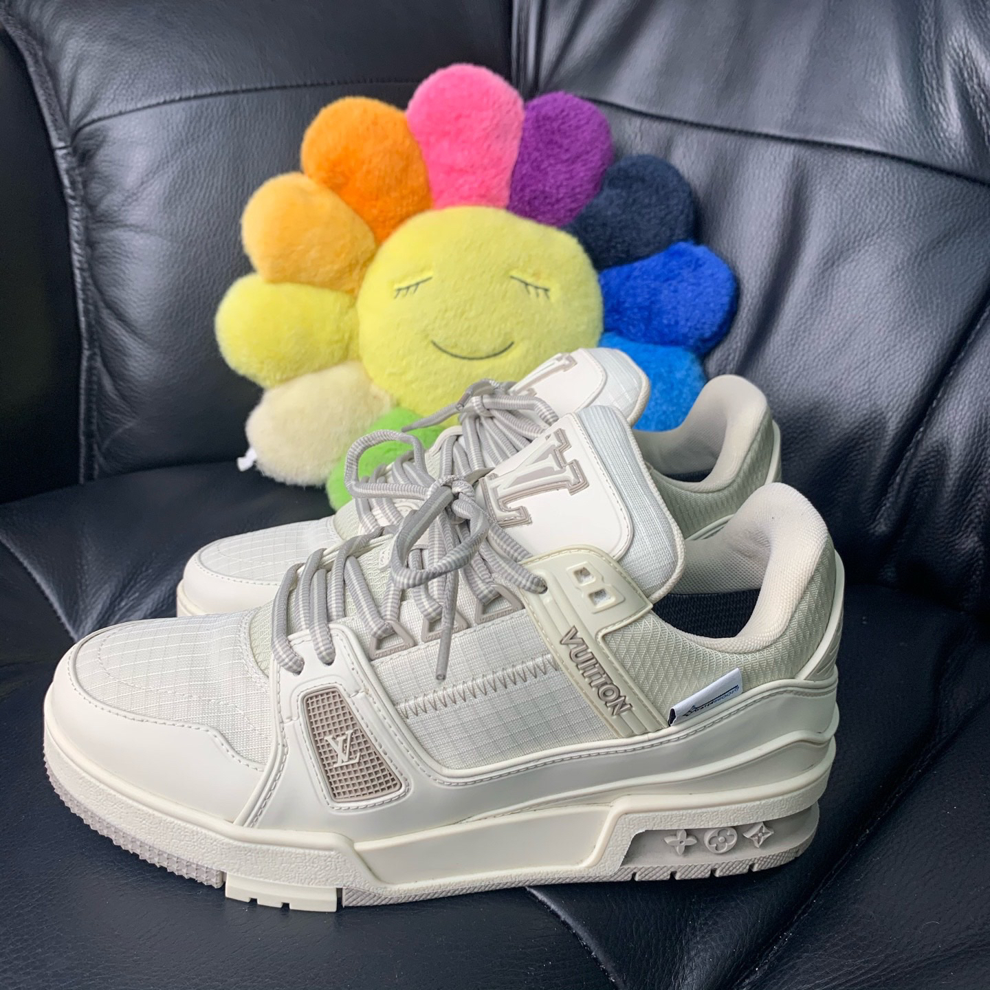 99新 LouisVuitton/路易威登 Trainer 滑雪系列 米色 4码