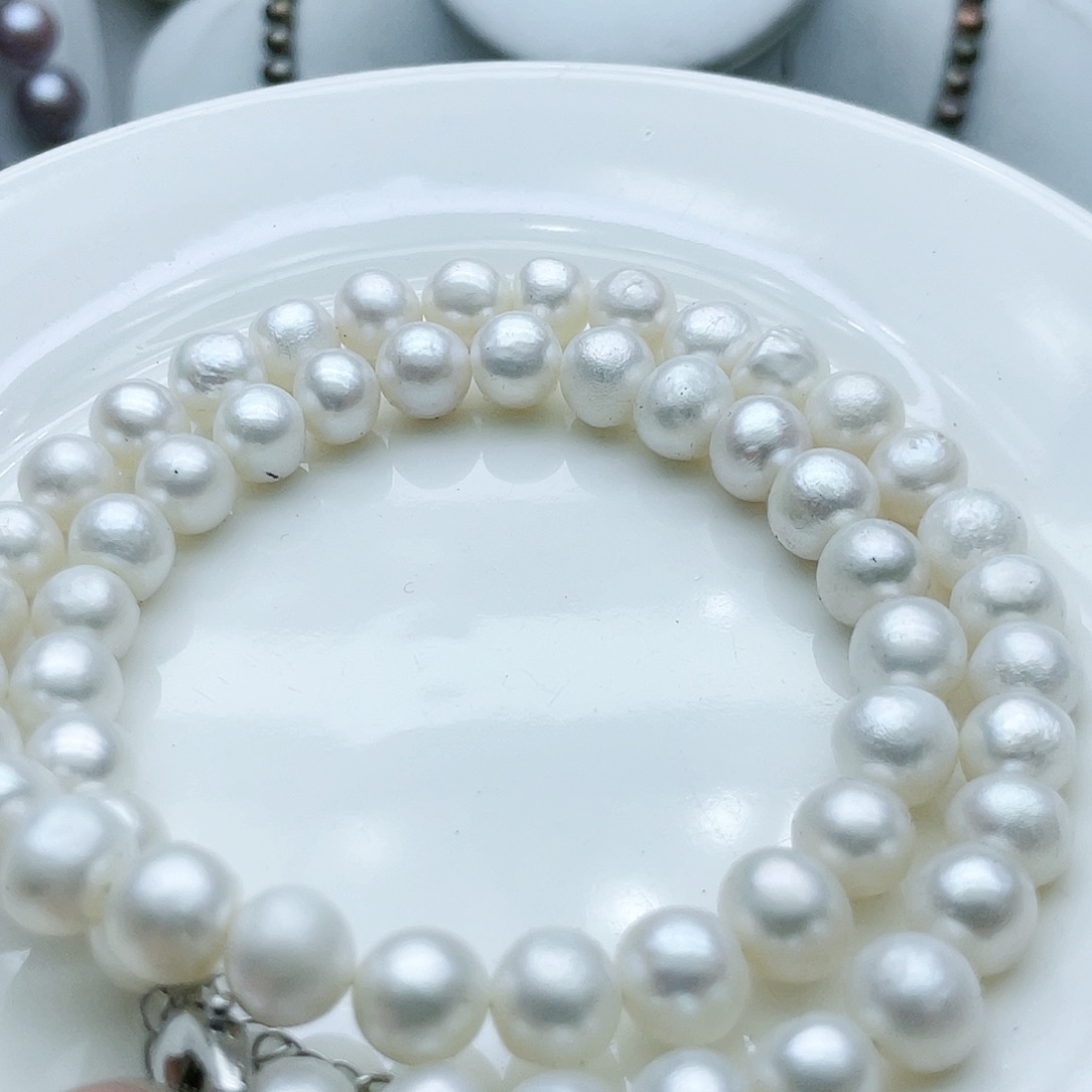 淡水珍珠颈饰钛钢