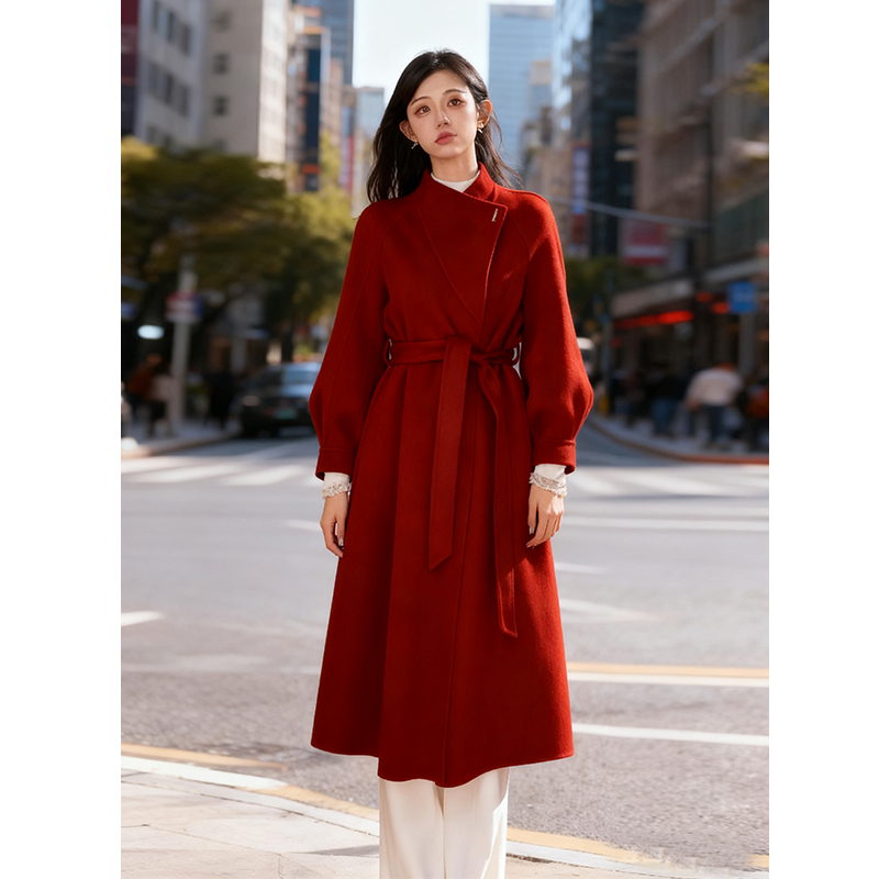 【杨真真】双面大衣女中长款2025新款秋冬高端气质小个子毛呢外套